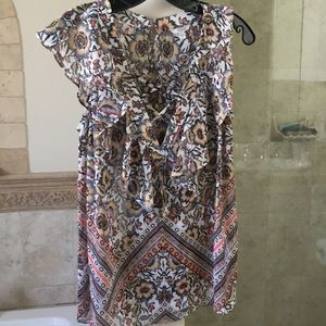 Guess multi ruffle top